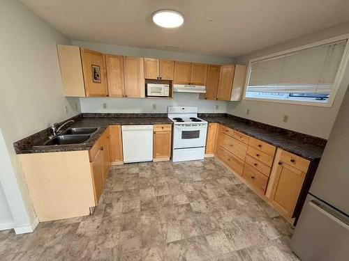 1302 54 Street, Edson, AB - Indoor Photo Showing Kitchen With Double Sink