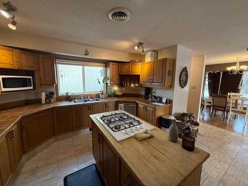 1302 54 Street, Edson, AB - Indoor Photo Showing Kitchen With Double Sink