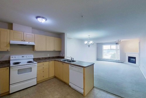 302-1615 41 Street, Edson, AB - Indoor Photo Showing Kitchen With Double Sink