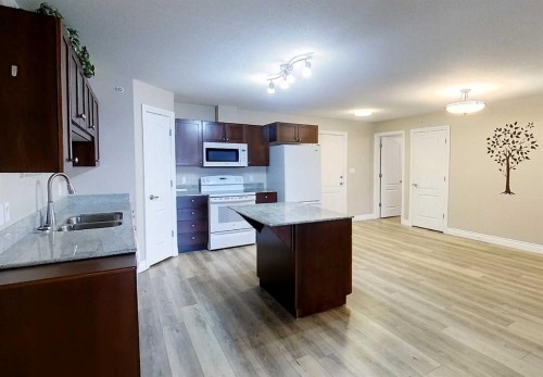 406-5037 7 Avenue, Edson, AB - Indoor Photo Showing Kitchen With Double Sink