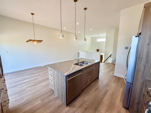 124 Trestle Place, Hinton, AB - Indoor Photo Showing Kitchen With Double Sink
