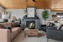 101 Wapiti Close, Canmore, AB  - Indoor Photo Showing Living Room With Fireplace 