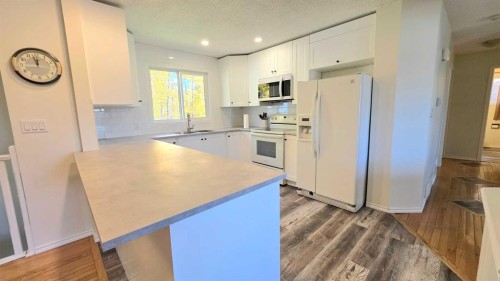600 Hammond Drive, Fox Creek, AB - Indoor Photo Showing Kitchen With Double Sink