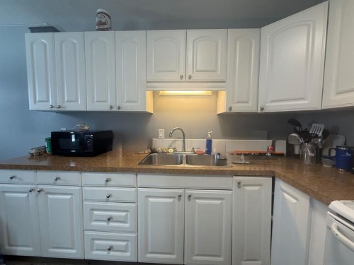 65 Atkinson Crescent, Whitecourt, AB - Indoor Photo Showing Kitchen With Double Sink