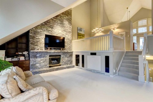 13 Antelope Lane, Banff, AB - Indoor With Fireplace