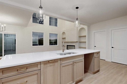 23 Riverdale Bend, Whitecourt, AB - Indoor Photo Showing Kitchen With Double Sink