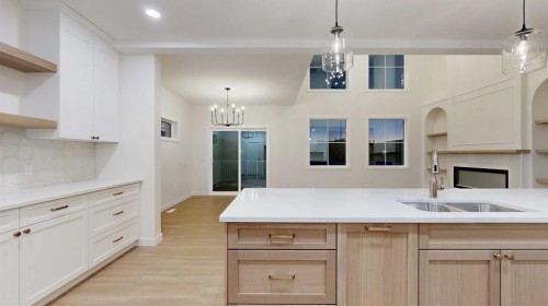 23 Riverdale Bend, Whitecourt, AB - Indoor Photo Showing Kitchen With Double Sink