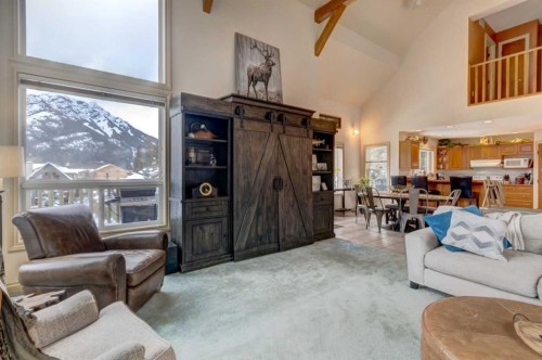 A-510 Wolf Street, Banff, AB - Indoor Photo Showing Living Room