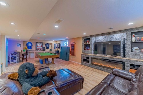142 West Pointe Circle, Cochrane, AB - Indoor With Fireplace