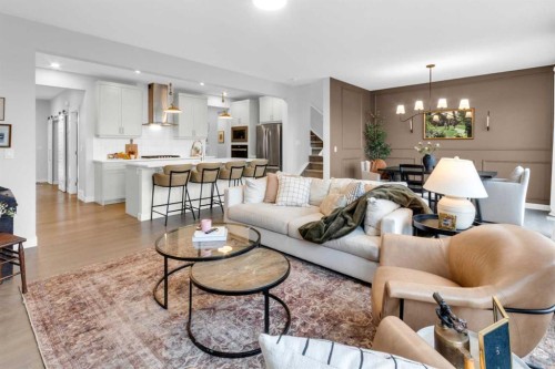 287 Rivercrest Boulevard, Cochrane, AB - Indoor Photo Showing Living Room