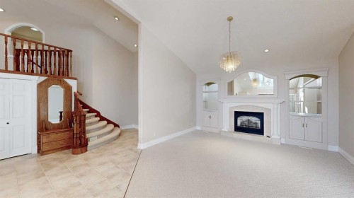 30 Ravine Drive, Whitecourt, AB - Indoor With Fireplace