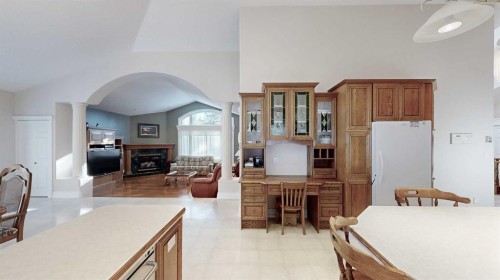 30 Ravine Drive, Whitecourt, AB - Indoor With Fireplace