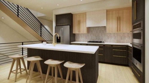 713B 4Th Street, Canmore, AB - Indoor Photo Showing Kitchen With Upgraded Kitchen