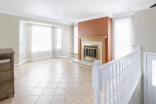 1502 54 Street, Edson, AB - Indoor Photo Showing Living Room With Fireplace