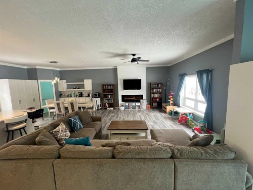 4024 6 Avenue, Edson, AB - Indoor Photo Showing Living Room With Fireplace