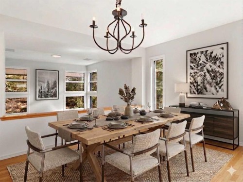 29-242 Benchlands Terrace, Canmore, AB - Indoor Photo Showing Dining Room