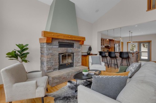 330 Casale Place, Canmore, AB - Indoor Photo Showing Living Room With Fireplace
