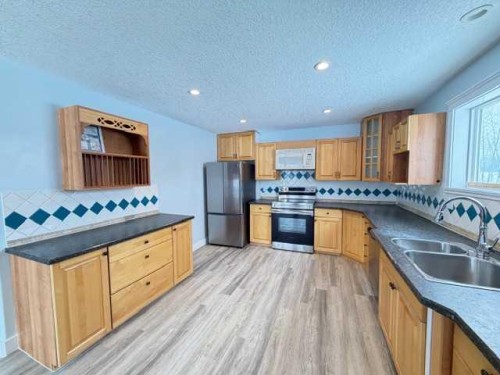 4230 Caribou Crescent, Wabasca, AB - Indoor Photo Showing Kitchen With Double Sink