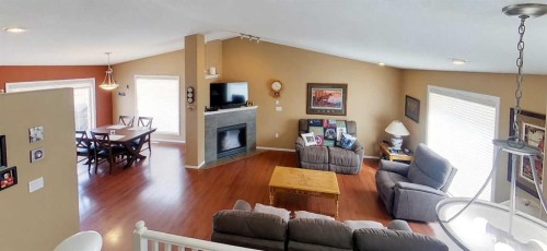 4104 18 Avenue, Edson, AB - Indoor Photo Showing Living Room With Fireplace