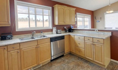 4104 18 Avenue, Edson, AB - Indoor Photo Showing Kitchen With Double Sink