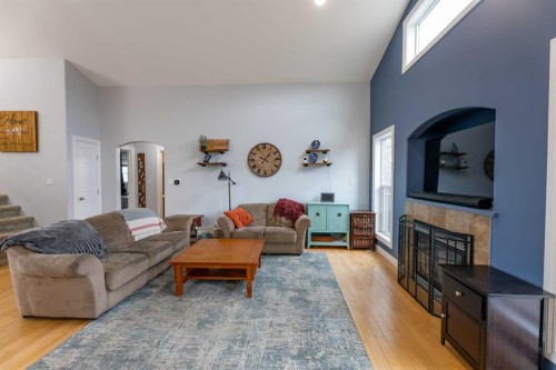165 Muldoon Crescent, Hinton, AB - Indoor Photo Showing Living Room With Fireplace