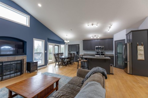 165 Muldoon Crescent, Hinton, AB - Indoor Photo Showing Living Room With Fireplace