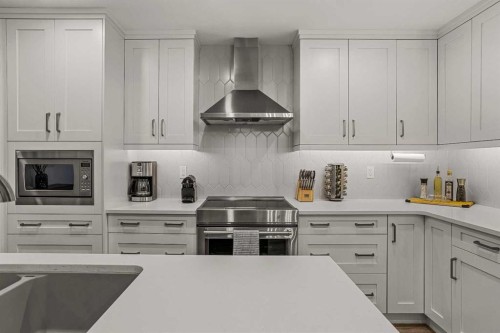 112A-1012 Spring Creek Drive, Canmore, AB - Indoor Photo Showing Kitchen