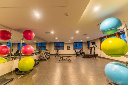 112A-1012 Spring Creek Drive, Canmore, AB - Indoor Photo Showing Gym Room