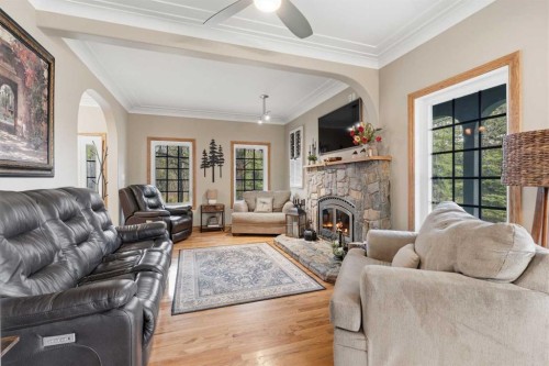 322 4 Street, Rural Woodlands County, AB - Indoor Photo Showing Living Room With Fireplace