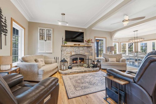 322 4 Street, Rural Woodlands County, AB - Indoor Photo Showing Living Room With Fireplace