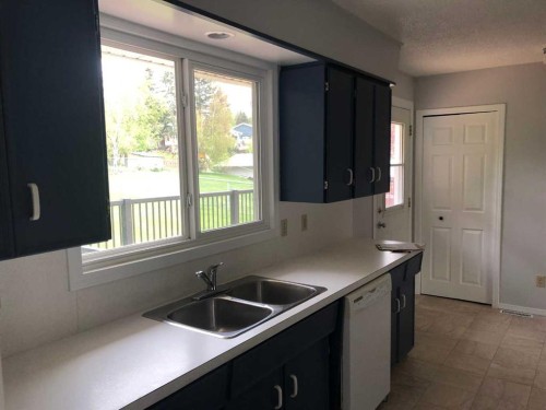132 Lodgepole Drive, Hinton, AB - Indoor Photo Showing Kitchen With Double Sink
