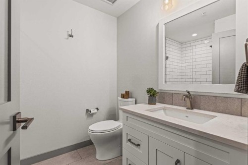 302-1105 Spring Creek Drive, Canmore, AB - Indoor Photo Showing Bathroom