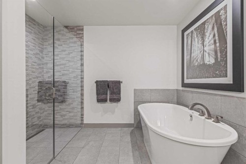 302-1105 Spring Creek Drive, Canmore, AB - Indoor Photo Showing Bathroom