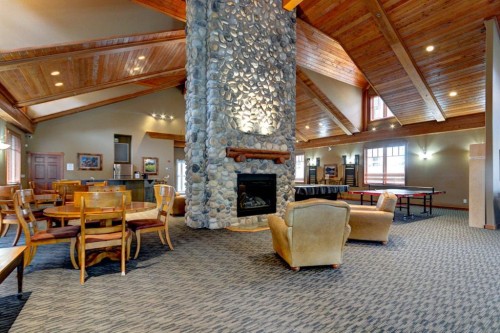 111-170 Crossbow Place, Canmore, AB - Indoor With Fireplace
