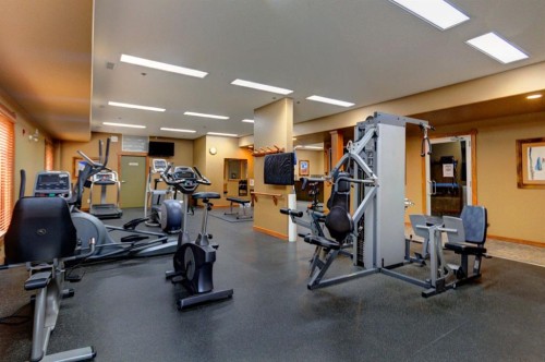 111-170 Crossbow Place, Canmore, AB - Indoor Photo Showing Gym Room
