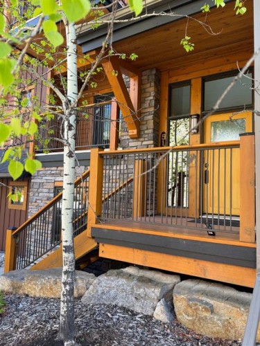 5102-101E Stewart Creek Landing, Canmore, AB - Outdoor With Deck Patio Veranda