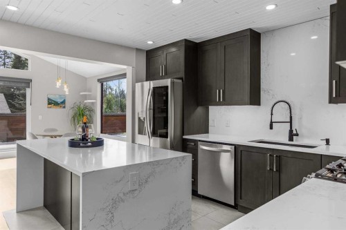 610 Larch Place, Canmore, AB - Indoor Photo Showing Kitchen With Stainless Steel Kitchen With Upgraded Kitchen