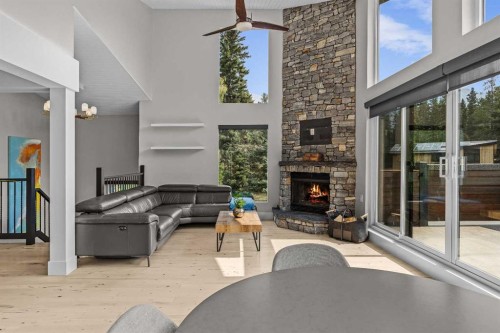 610 Larch Place, Canmore, AB - Indoor With Fireplace
