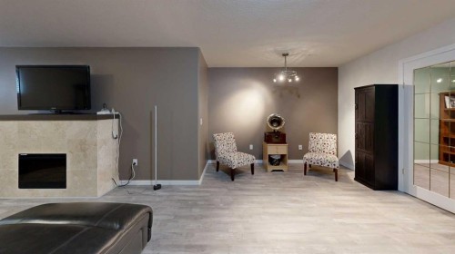47 Rodeo Way, Whitecourt, AB - Indoor With Fireplace