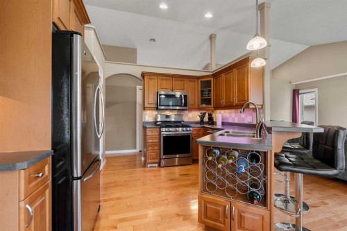 102 Poplar Drive, Whitecourt, AB - Indoor Photo Showing Kitchen With Stainless Steel Kitchen With Double Sink