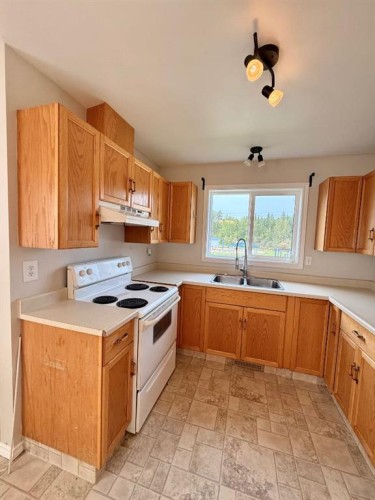 130 1 Street, Blue Ridge, AB - Indoor Photo Showing Kitchen With Double Sink