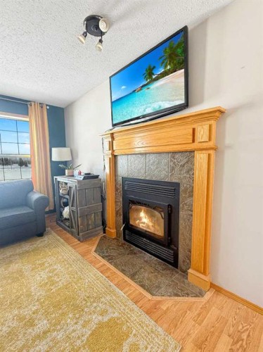 42-113033 Township Road 592, Rural Woodlands County, AB - Indoor Photo Showing Living Room With Fireplace