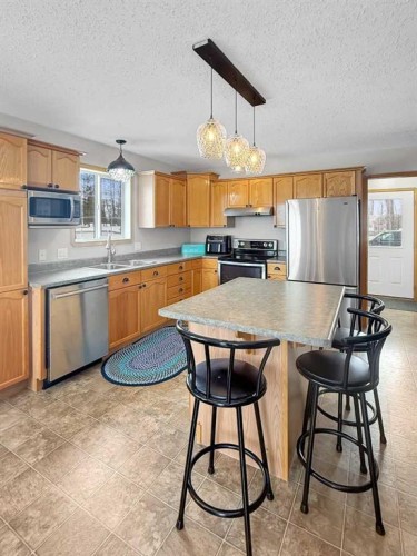 42-113033 Township Road 592, Rural Woodlands County, AB - Indoor Photo Showing Kitchen With Double Sink