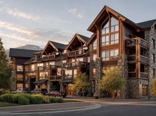 205-600 Spring Creek Drive, Canmore, AB - Outdoor With Balcony With Facade