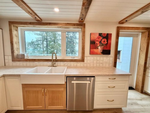 30 Carlson Drive, Goose Lake, AB - Indoor Photo Showing Kitchen With Double Sink