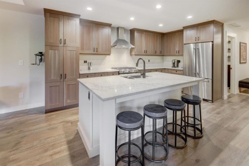 107-707 Spring Creek Drive, Canmore, AB - Indoor Photo Showing Kitchen With Upgraded Kitchen
