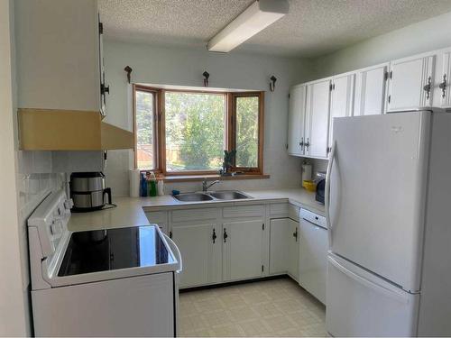 606 Palliser Trail, Hanna, AB - Indoor Photo Showing Kitchen With Double Sink