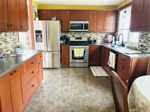 307 Mehl Place, Oyen, AB - Indoor Photo Showing Kitchen With Double Sink