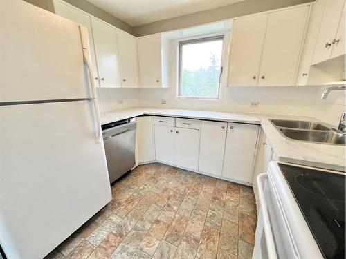 202 Main Street, Munson, AB - Indoor Photo Showing Kitchen With Double Sink