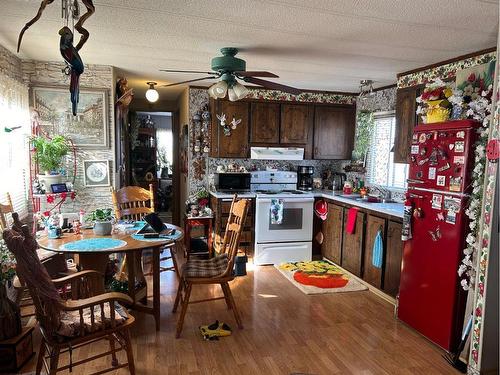 207 2 Avenue North, Morrin, AB - Indoor Photo Showing Kitchen With Double Sink